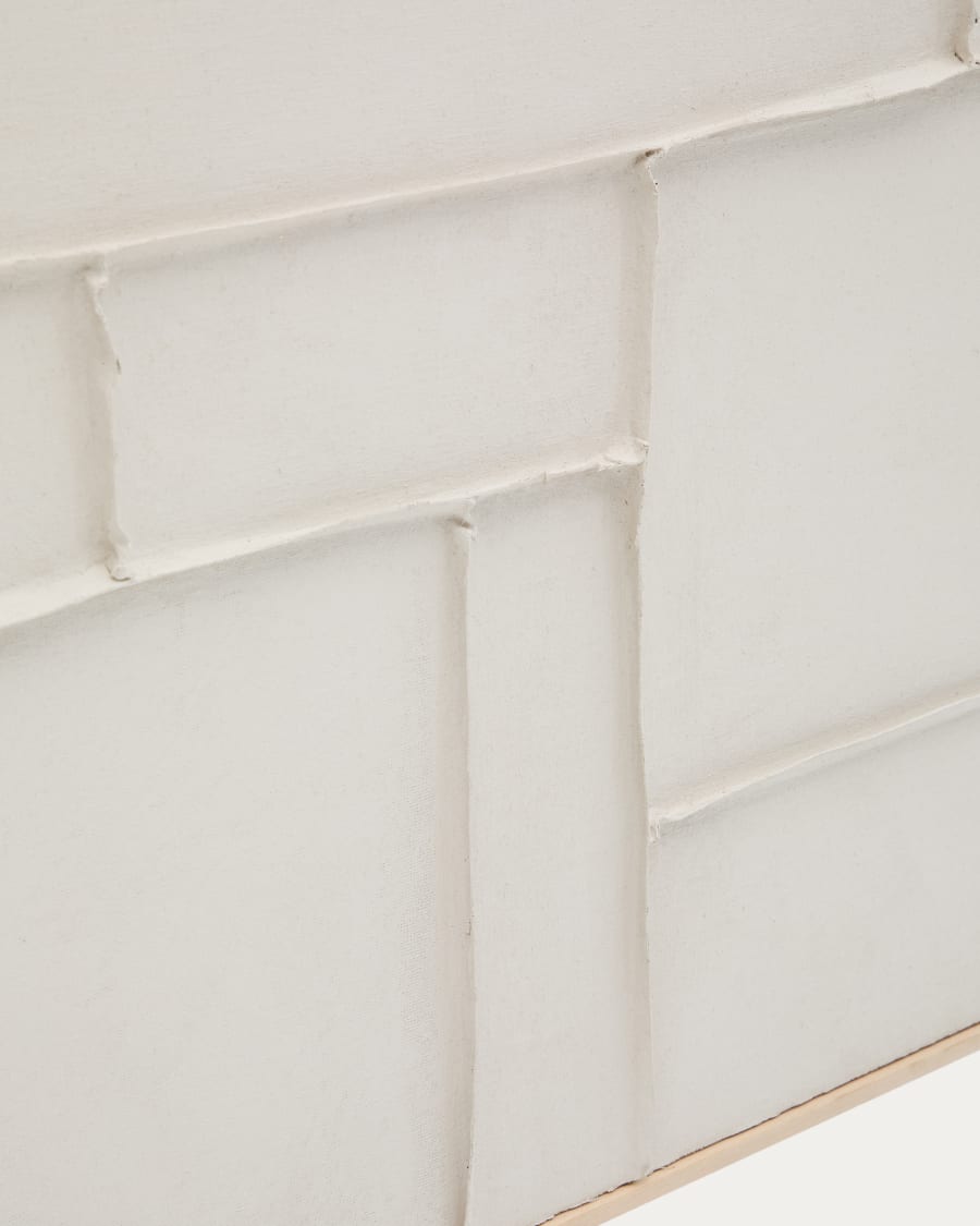 Japandi Wandbild Weiß Leinen