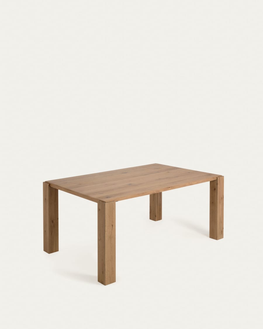 Japandi Esstisch aus Massivem Eichenfurnier 160x90 cm