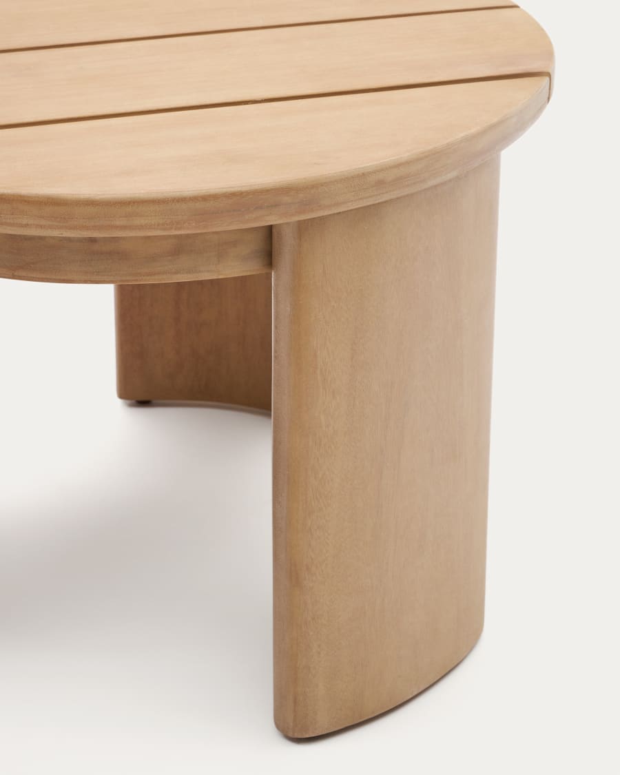 Japandi Beistelltisch aus Holz für den Außenbereich