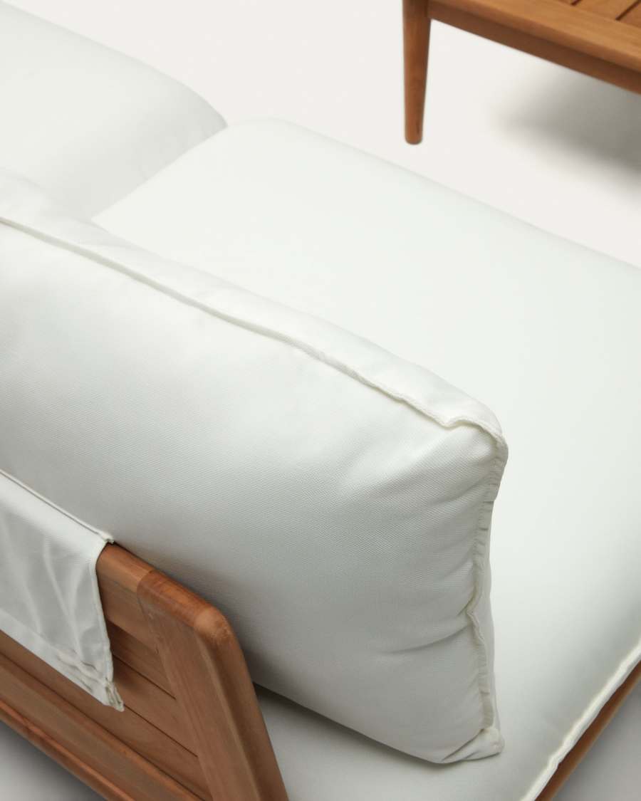 Modulares Japandi Sessel-Set aus Teakholz, 4-teilig