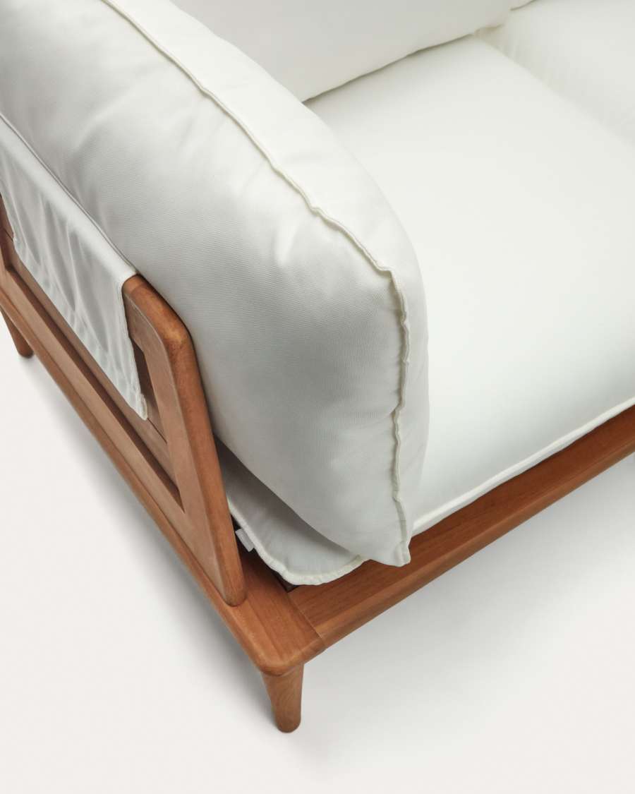 Modulares Japandi Teakholz-Set mit 2 Ecksesseln