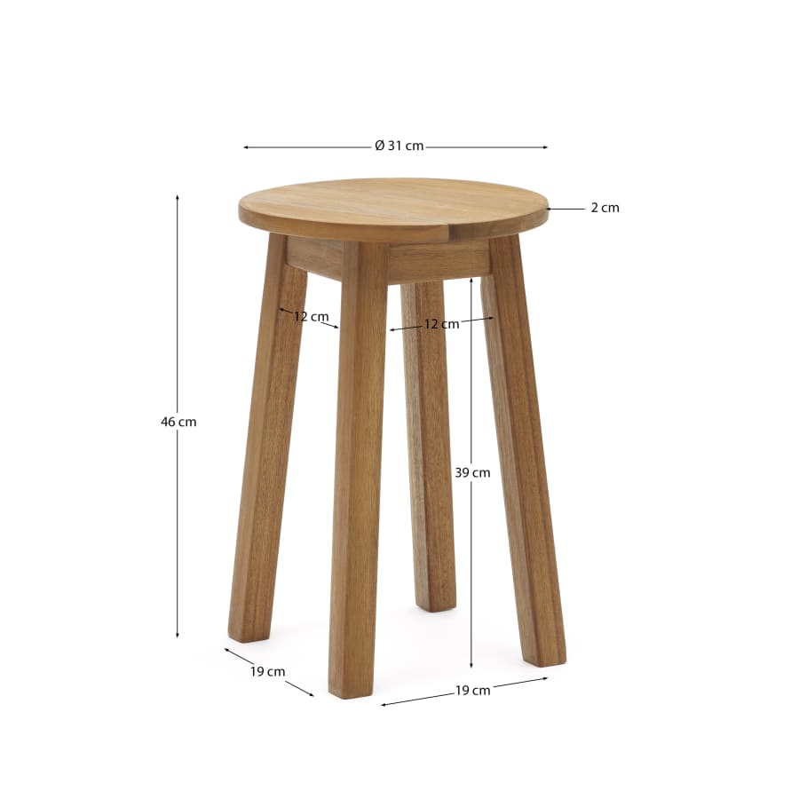 Fußablage Japandi aus Akazienholz für Outdoor