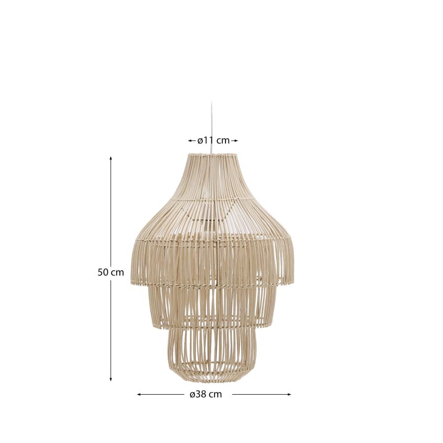 Deckenleuchte Lampenschirm Japandi Rattan 38 cm