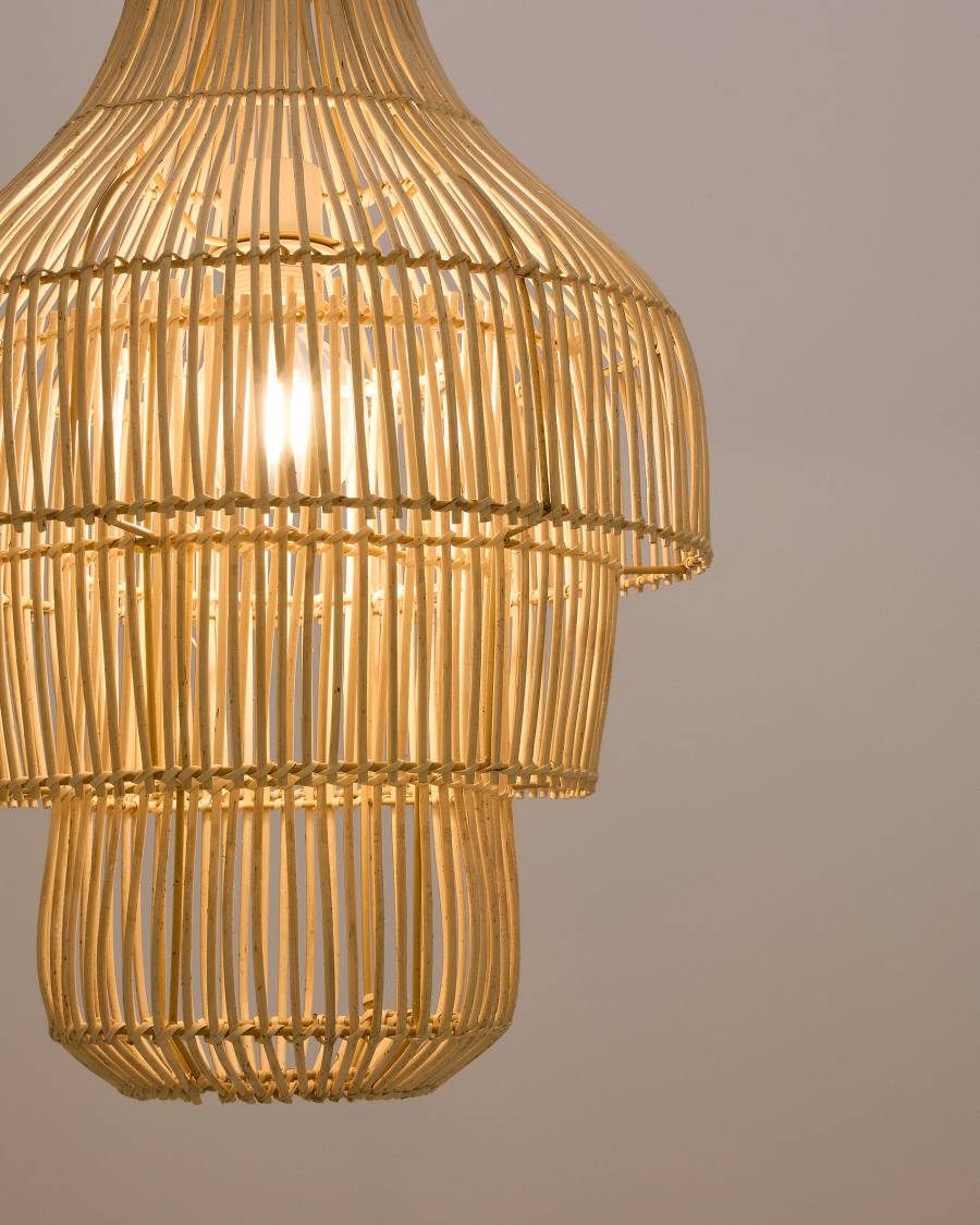 Deckenleuchte Lampenschirm Japandi Rattan 38 cm
