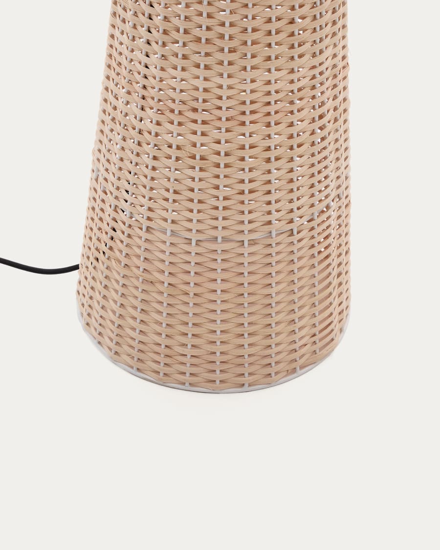 Skulpturale Rattan Japandi Stehlampe