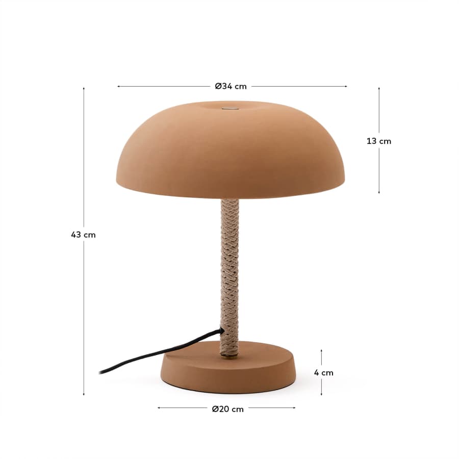 Japandi Tischlampe Terrakotta