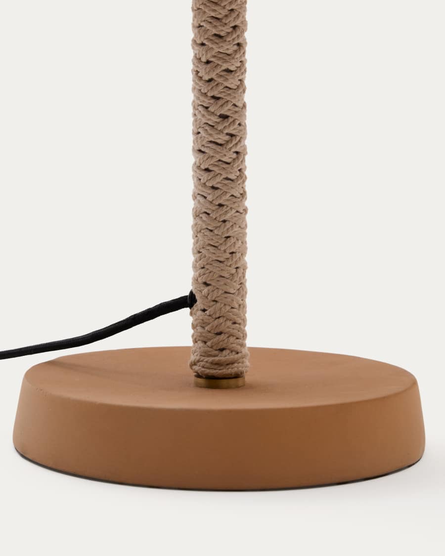 Japandi Tischlampe Terrakotta