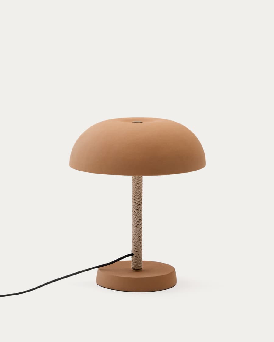 Japandi Tischlampe Terrakotta