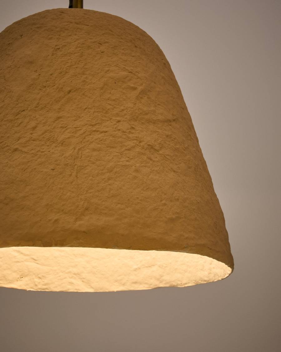 Deckenleuchte Japandi Pappmaché Beige 35 cm