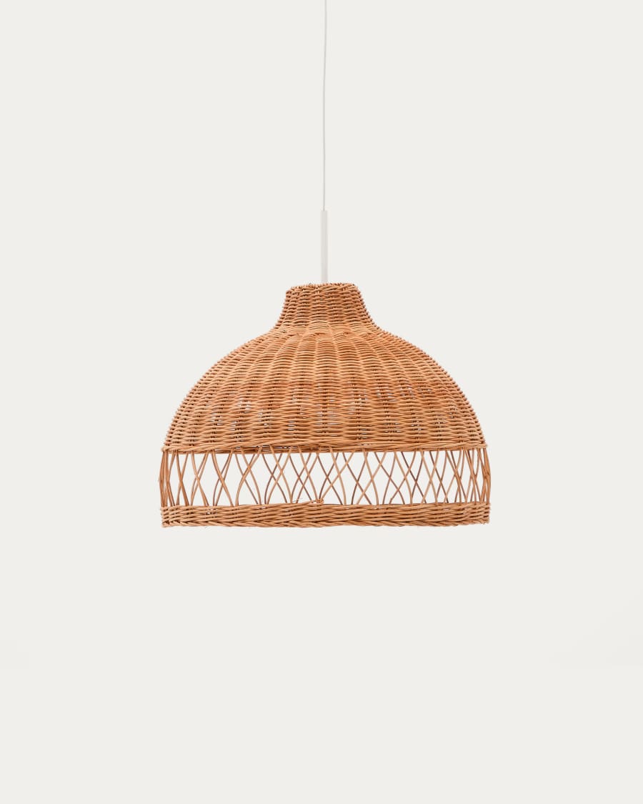 Deckenleuchte Lampenschirm Japandi Rattan Natur 40 cm