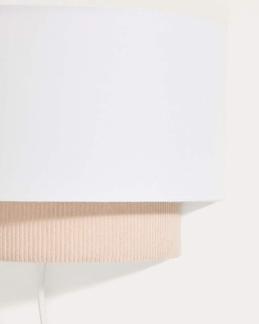 Beige Kord Japandi Wandleuchte