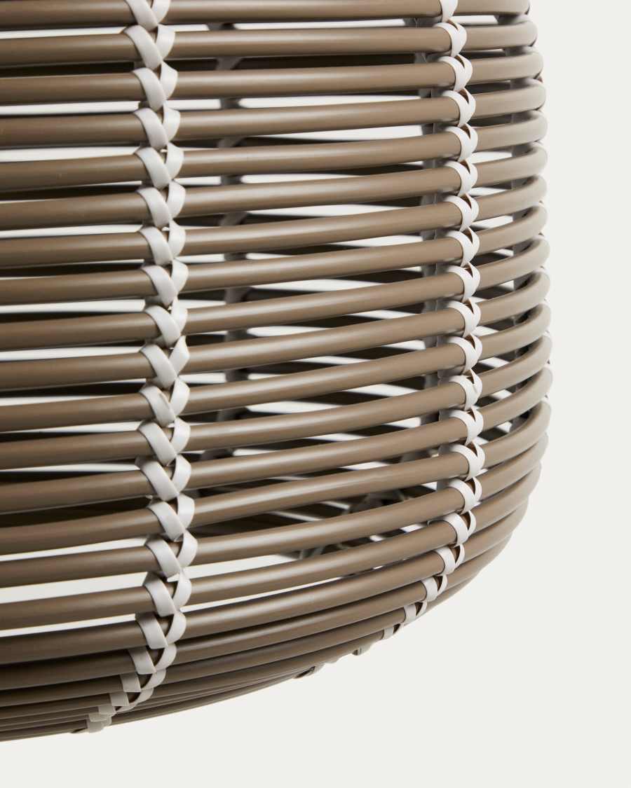 Deckenleuchte Lampenschirm Japandi Rattan Taupe Outdoor 50 cm