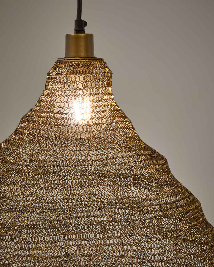 Deckenleuchte Japandi Metall Gold 48 cm