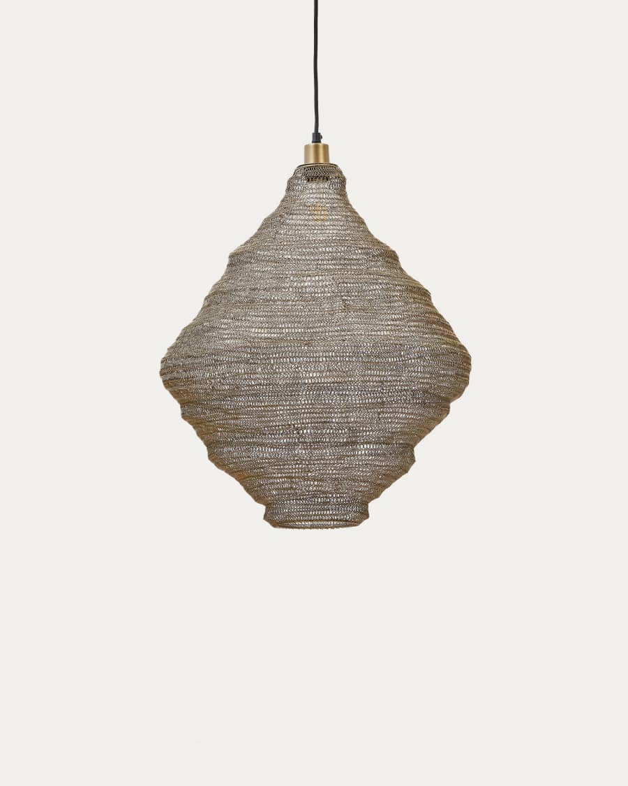 Deckenleuchte Japandi Metall Gold 48 cm