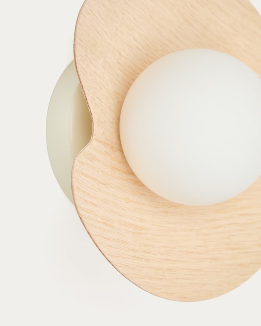 Japandi Wandlampe aus Holz