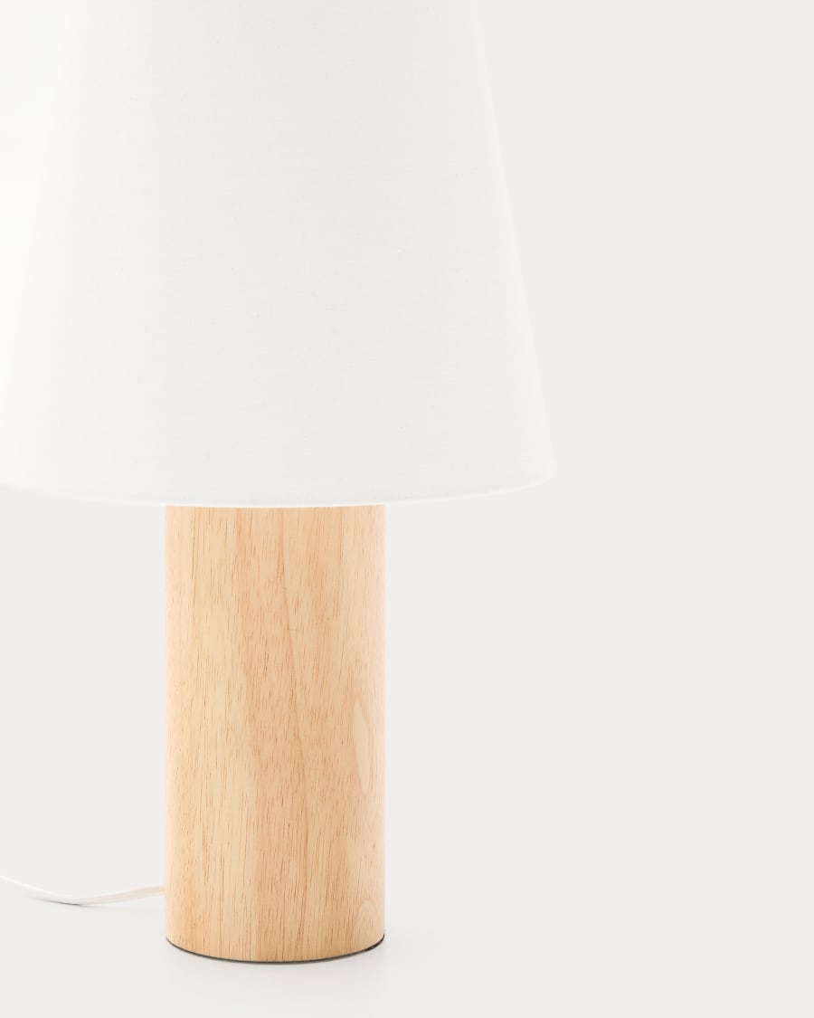 Japandi Tischlampe aus Naturholz