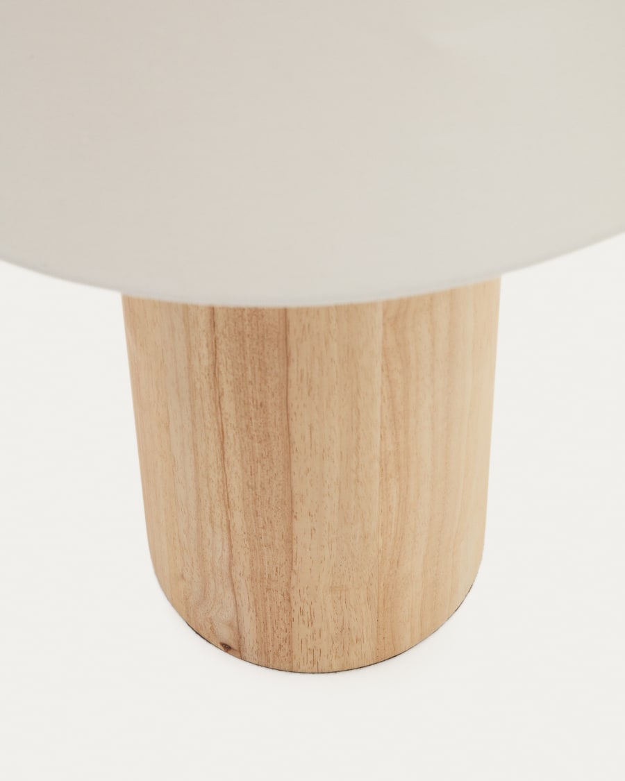 Japandi Stehlampe aus Naturholz