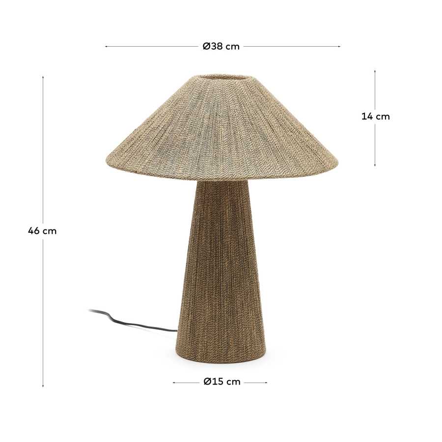 Tischlampe Japandi Jute Natur