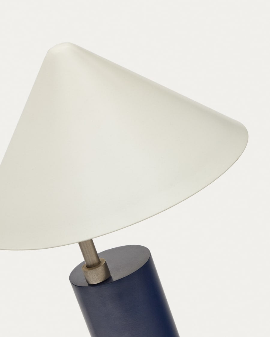 Japandi Tischlampe Blau Metall