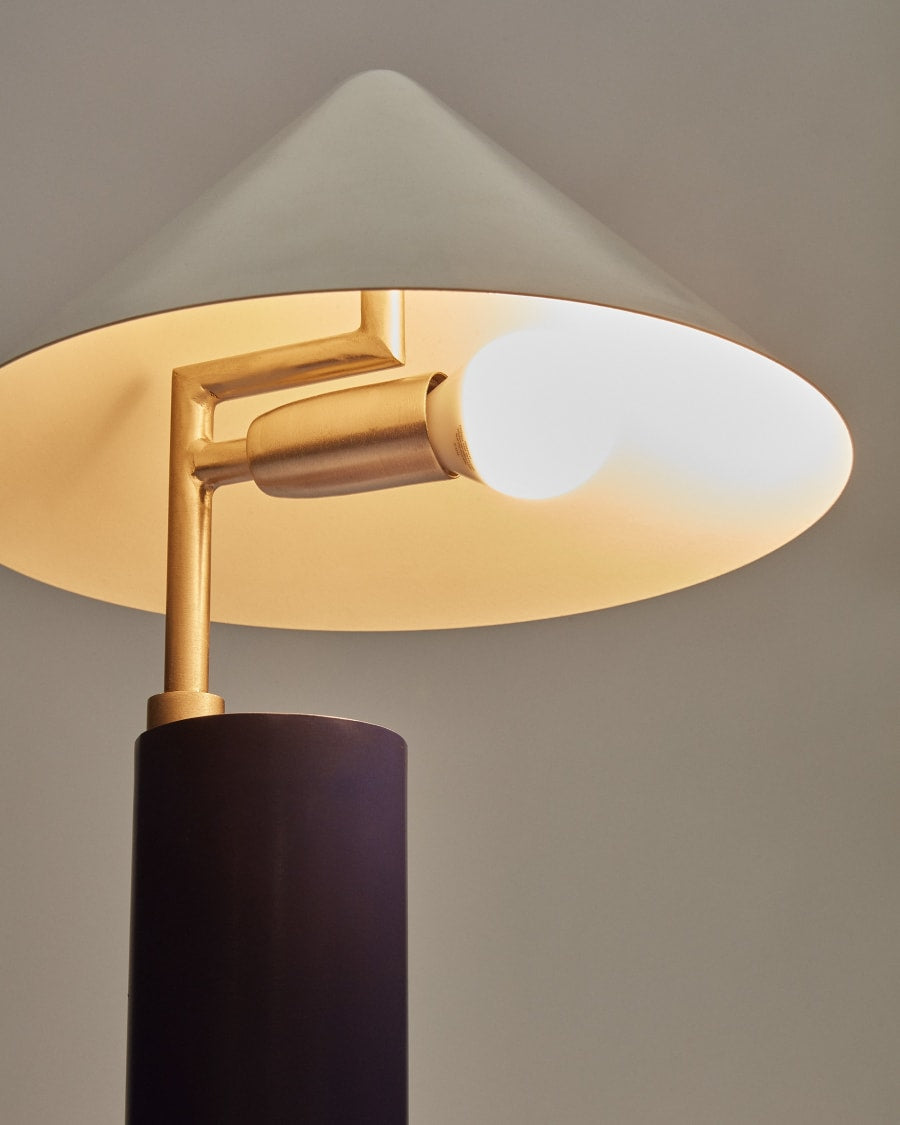 Japandi Tischlampe Blau Metall