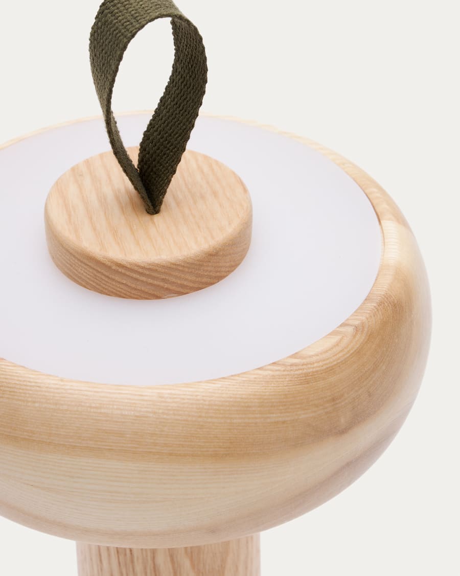 Japandi Tischlampe aus Holz