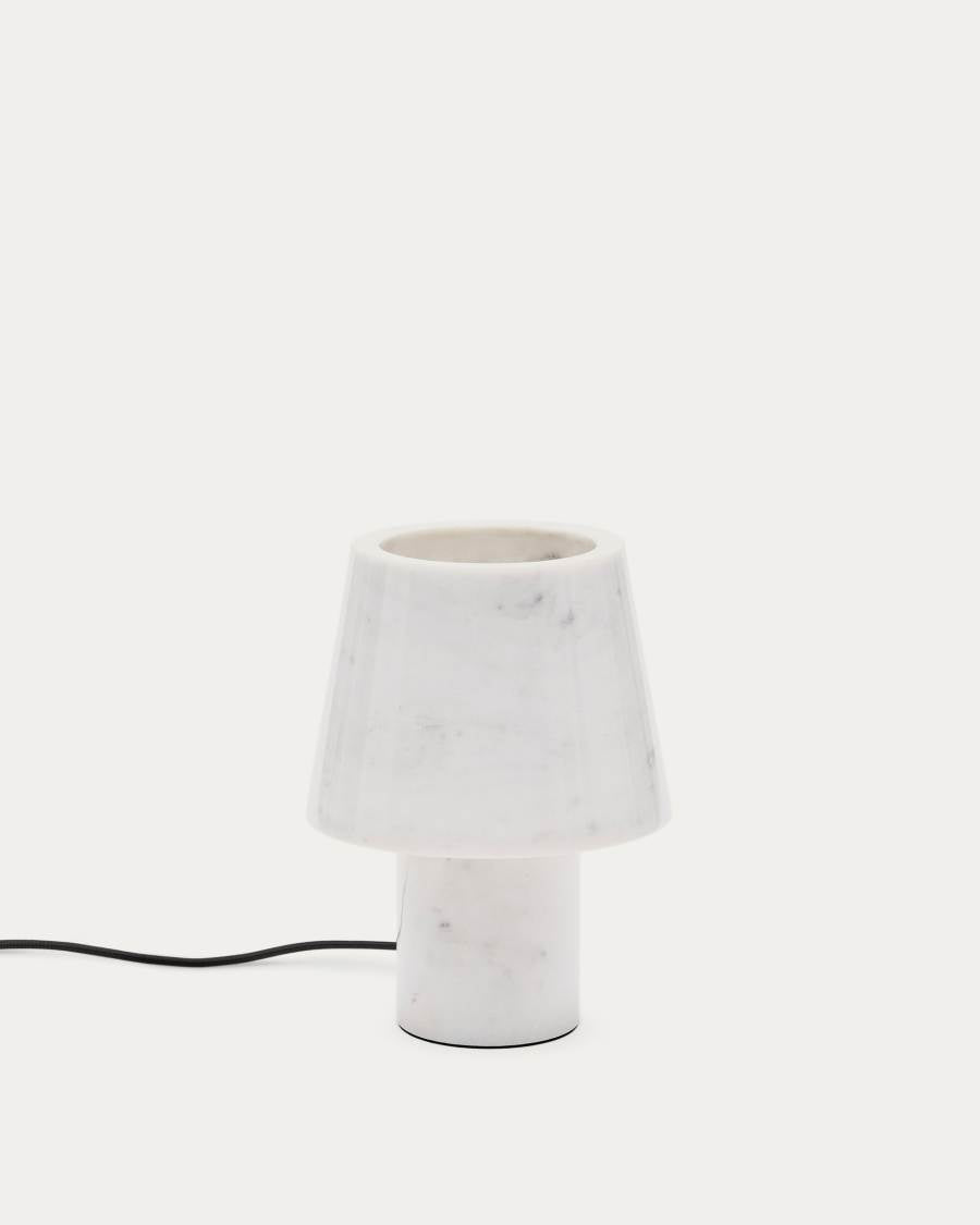 Japandi Tischlampe aus weißem Marmor