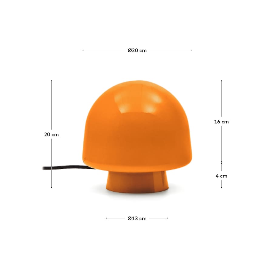 Tischlampe Japandi Glas Orange