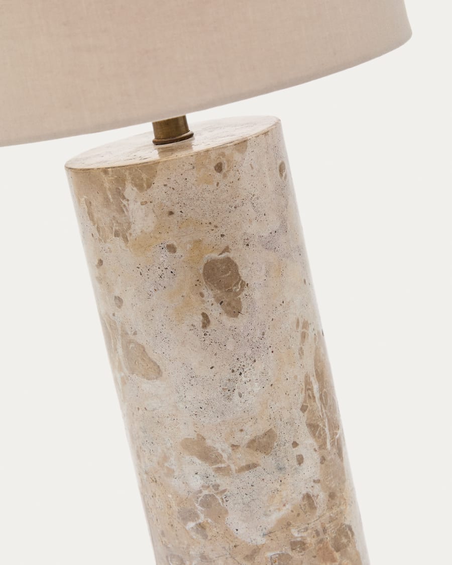 Beige Marmor Japandi Tischlampe