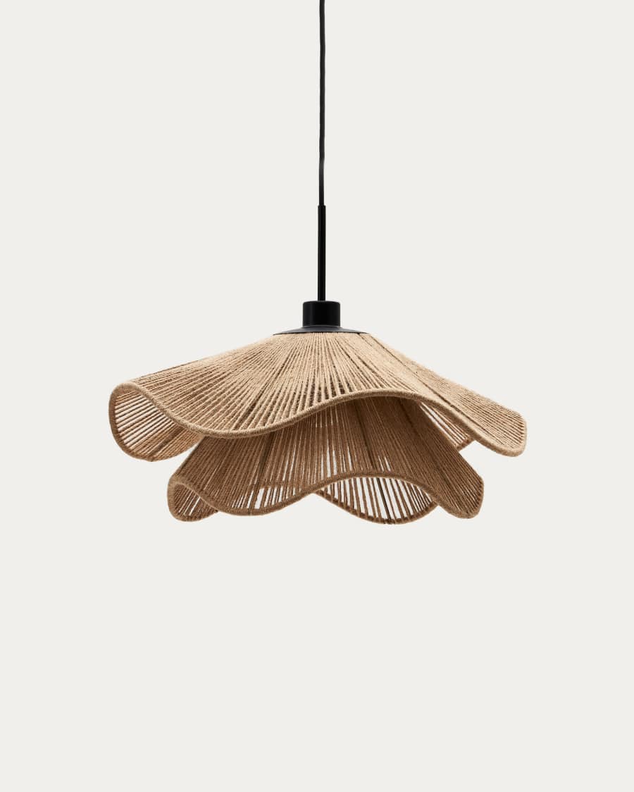 Pendelleuchte Lampenschirm Japandi Jute Natur 50 cm