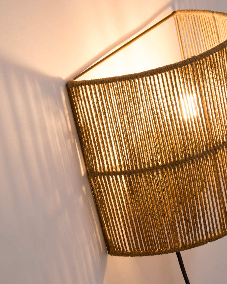 Wandleuchte Japandi aus Natürlicher Jute