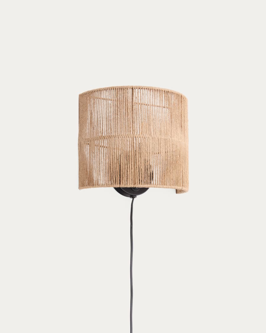 Wandleuchte Japandi aus Natürlicher Jute
