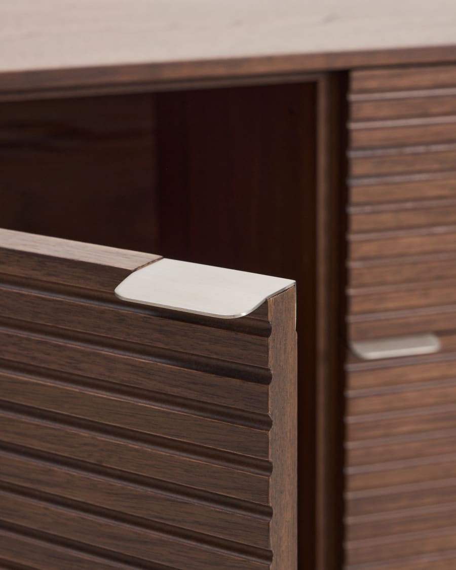 Japandi Sideboard aus Walnuss Furnier