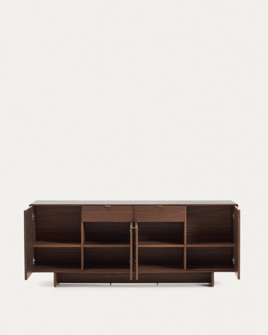 Japandi Sideboard aus Walnuss Furnier