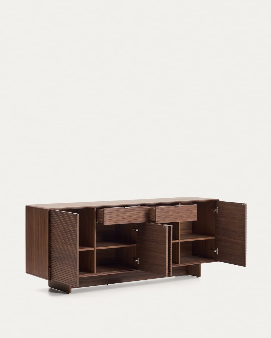 Japandi Sideboard aus Walnuss Furnier