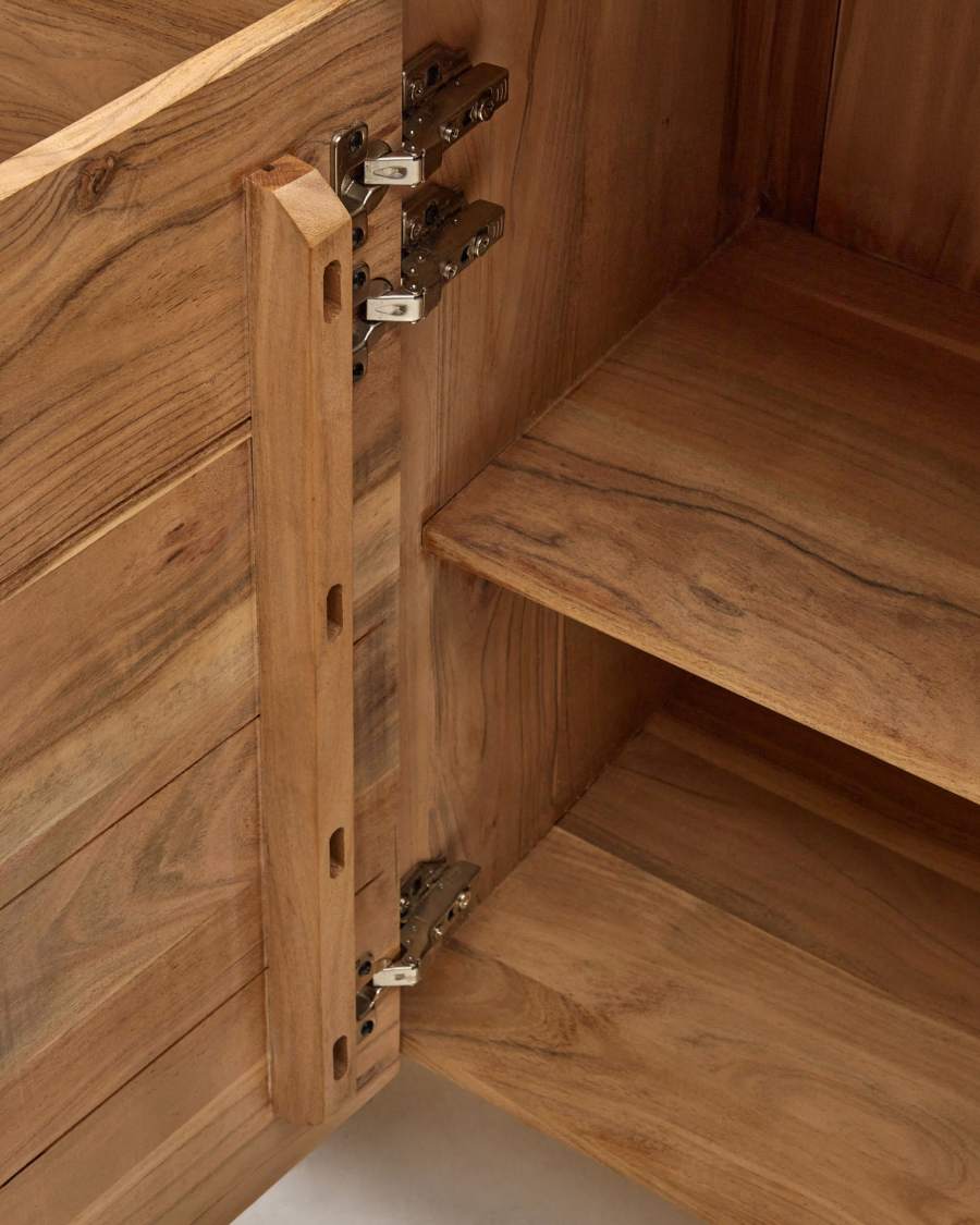 Sideboard Japandi Akazienholz Gebleicht 3 Türen 150x88 cm