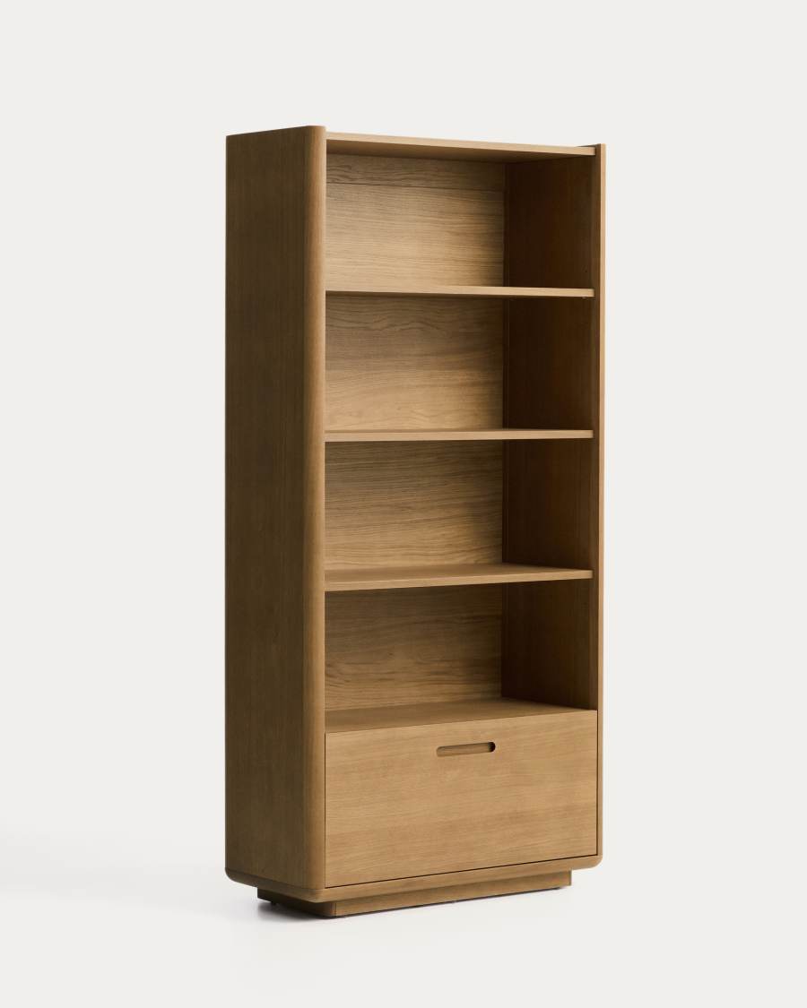 Regal Japandi Eichenholz Hellbraun 90x185 cm
