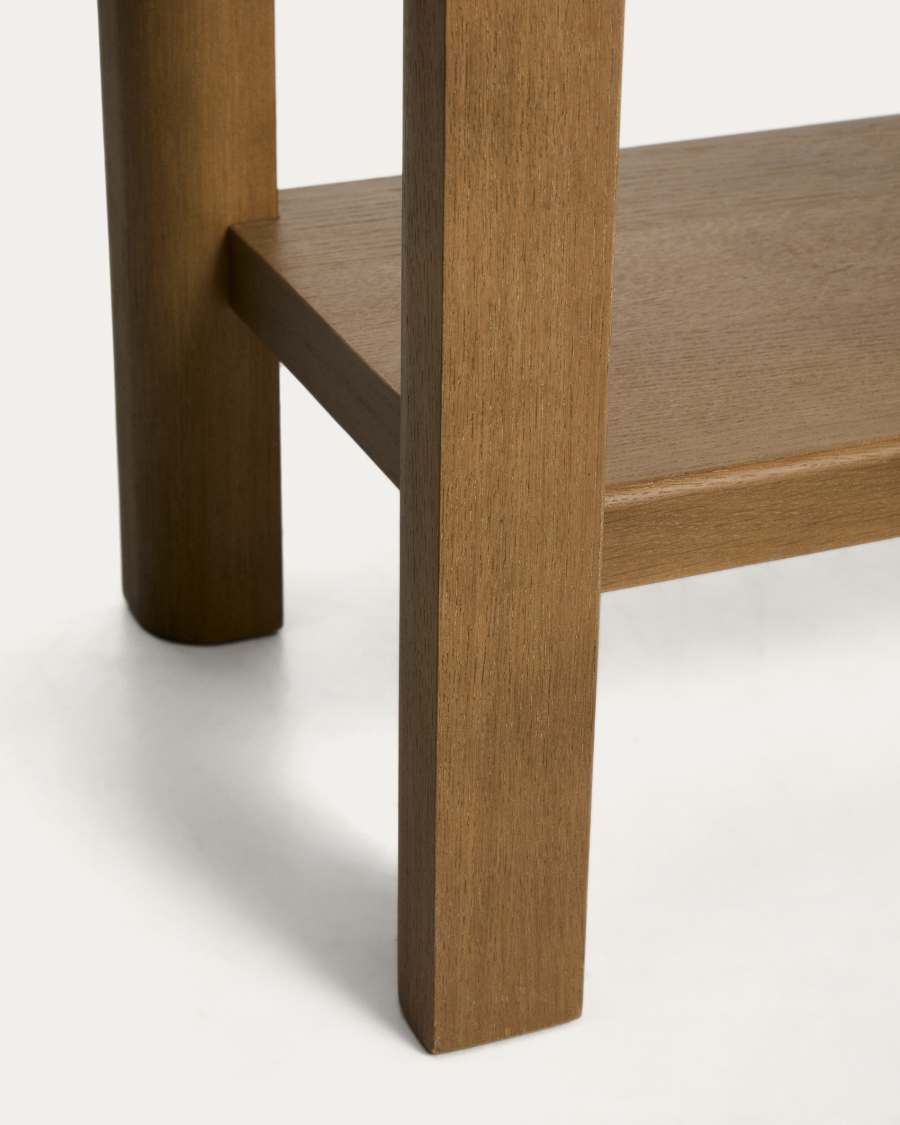Konsolentisch Japandi Eichenholz Hellbraun 112x80 cm