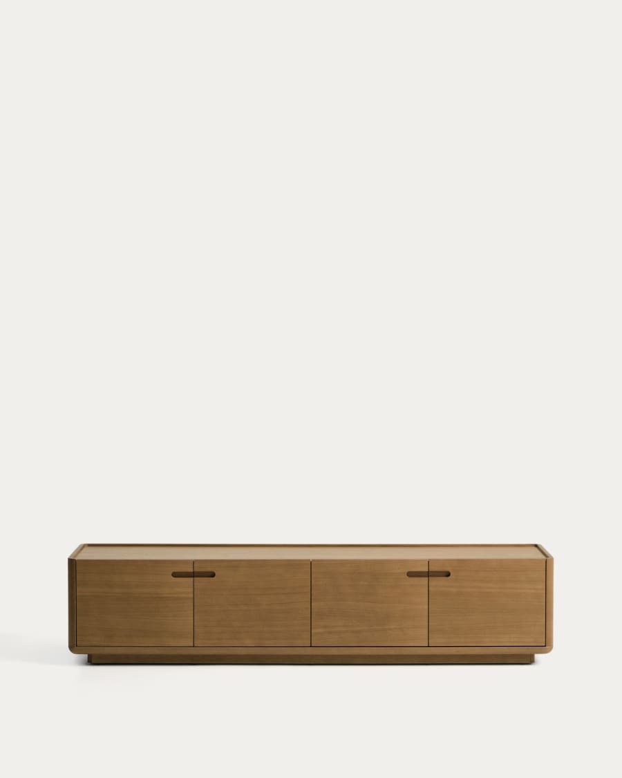 TV-Möbel Japandi Eichenholz Hellbraun 200x44 cm