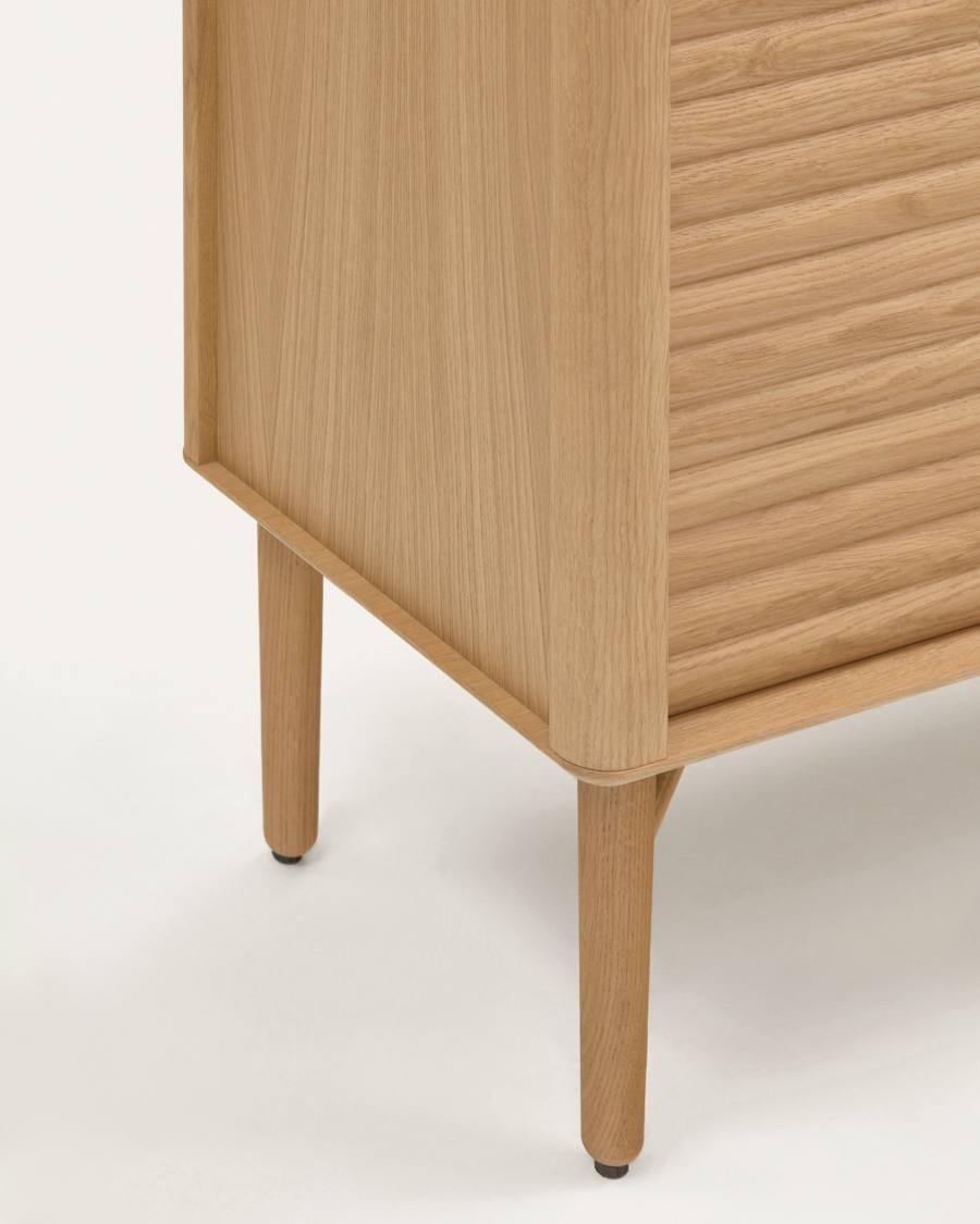 Highboard Japandi Eichenholz 4 Türen 104x144 cm