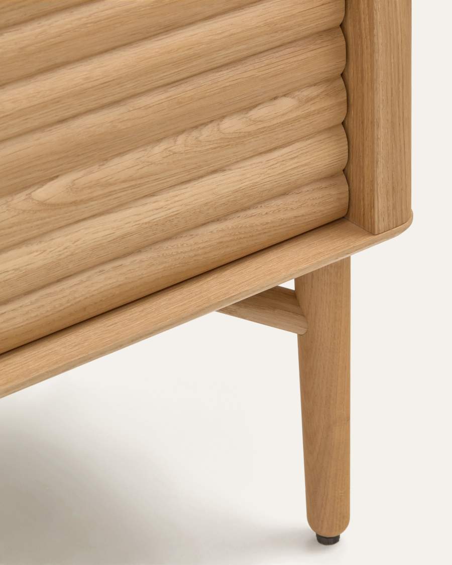 Highboard Japandi Eichenholz 4 Türen 104x144 cm