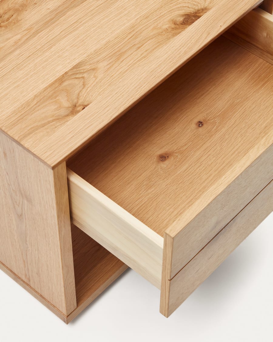 Japandi Nachttisch aus Naturholz