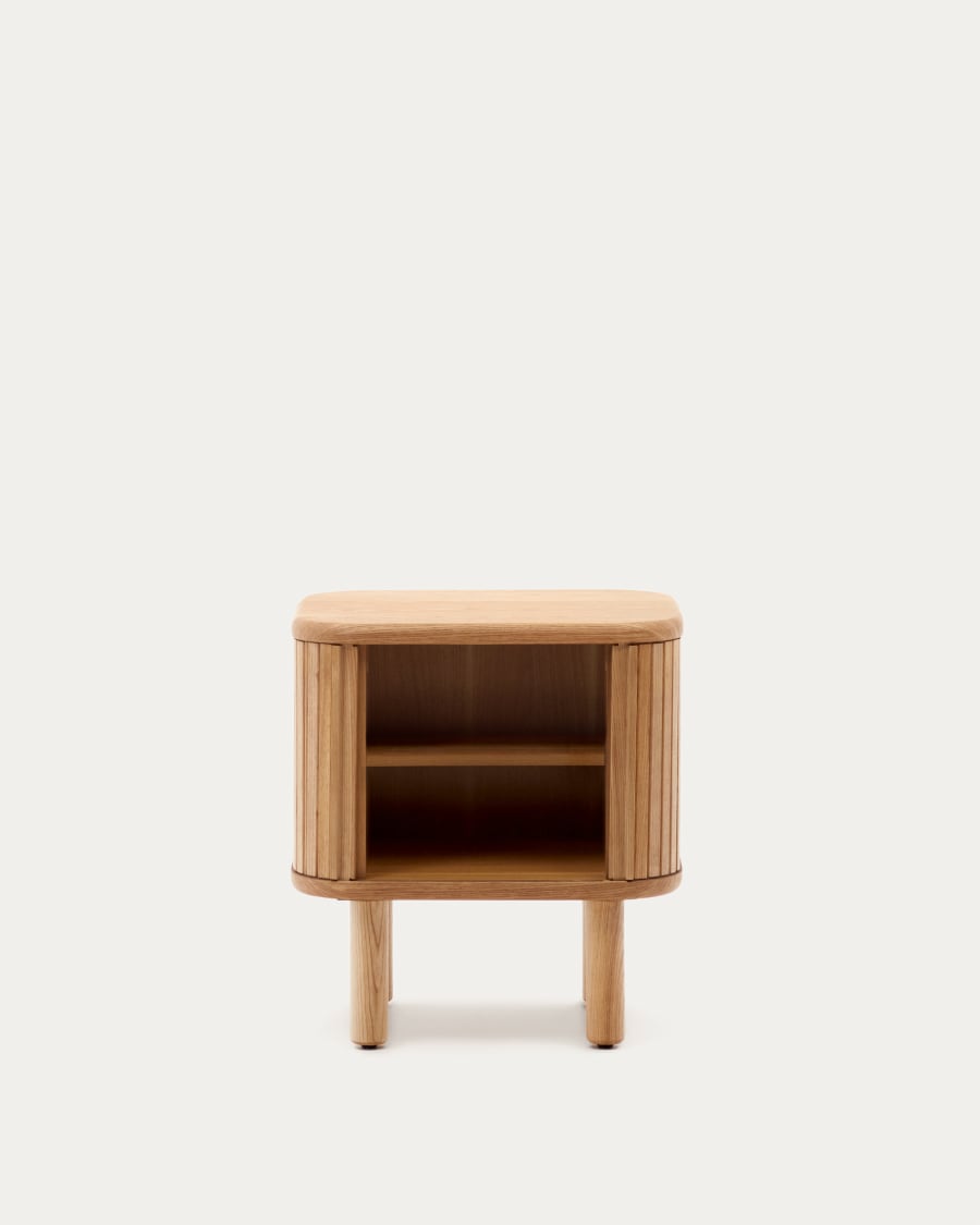 Japandi Nachttisch aus Holz