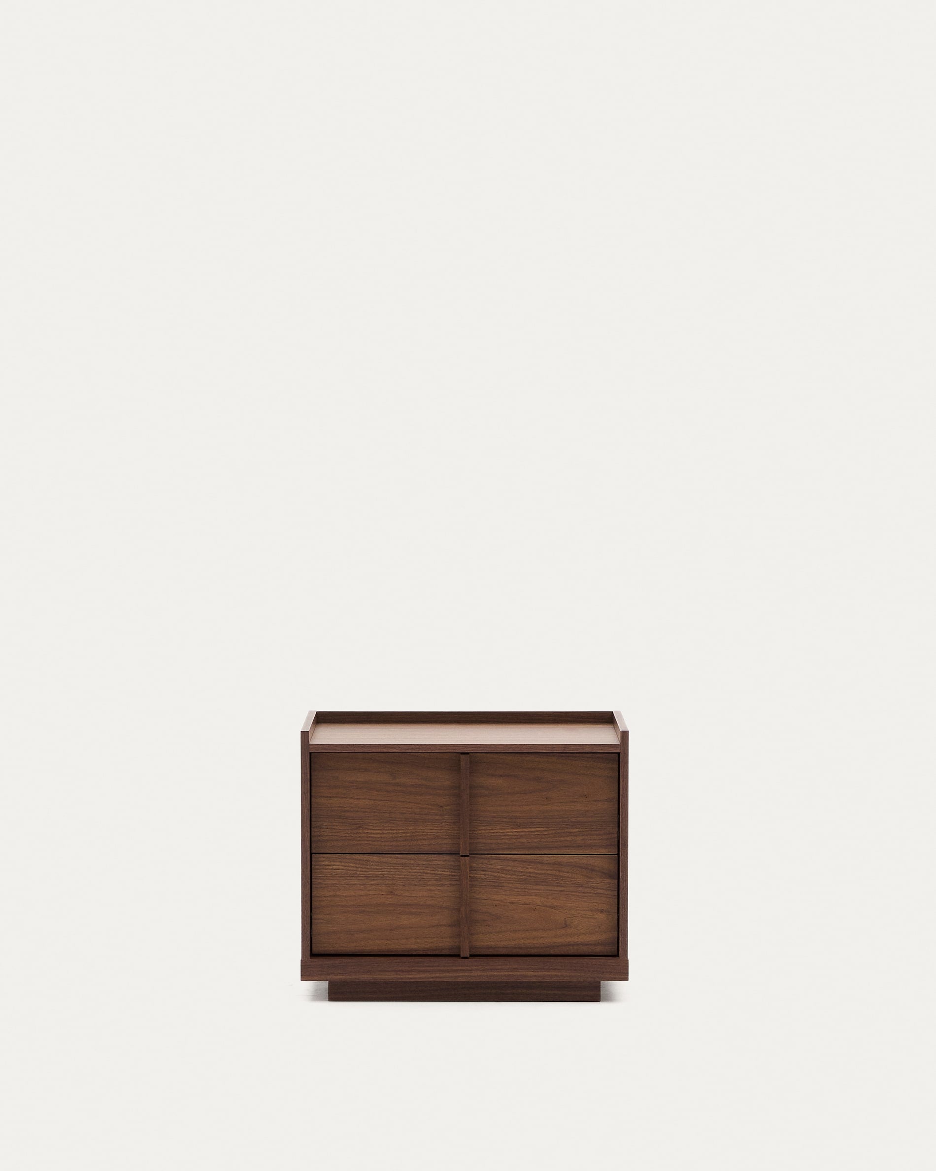 Japandi Nachttisch aus Dunklem Holz