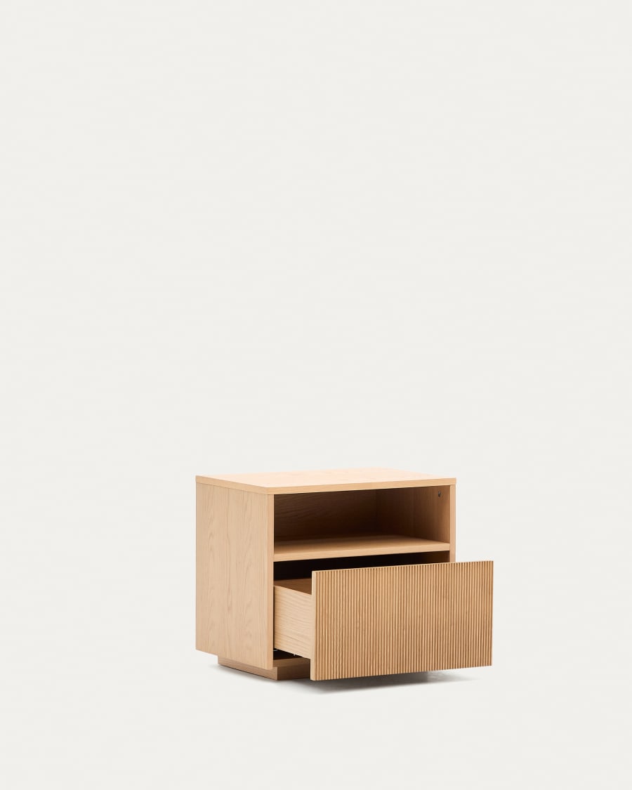 Japandi Nachttisch mit 1 Schublade