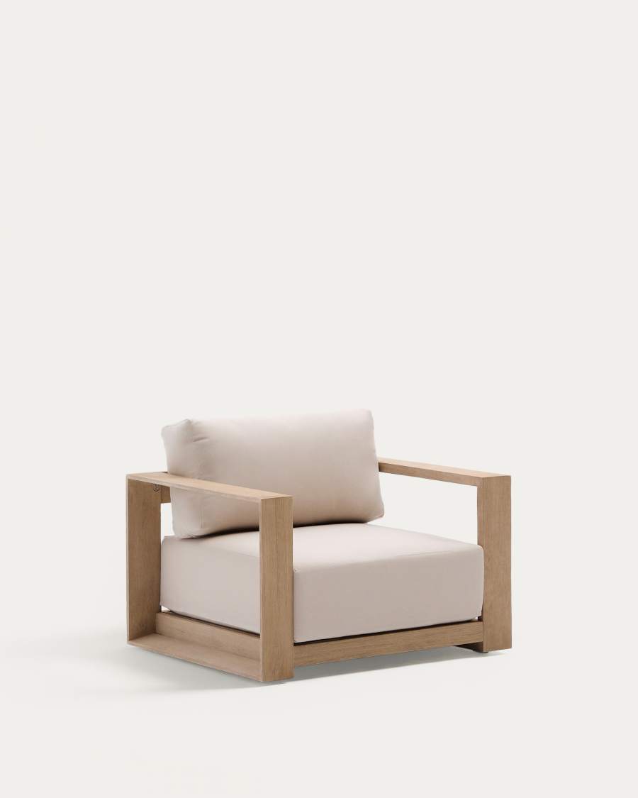 Sessel Japandi Akazienholz Hell