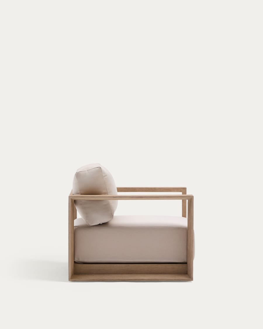 Sessel Japandi Akazienholz Hell