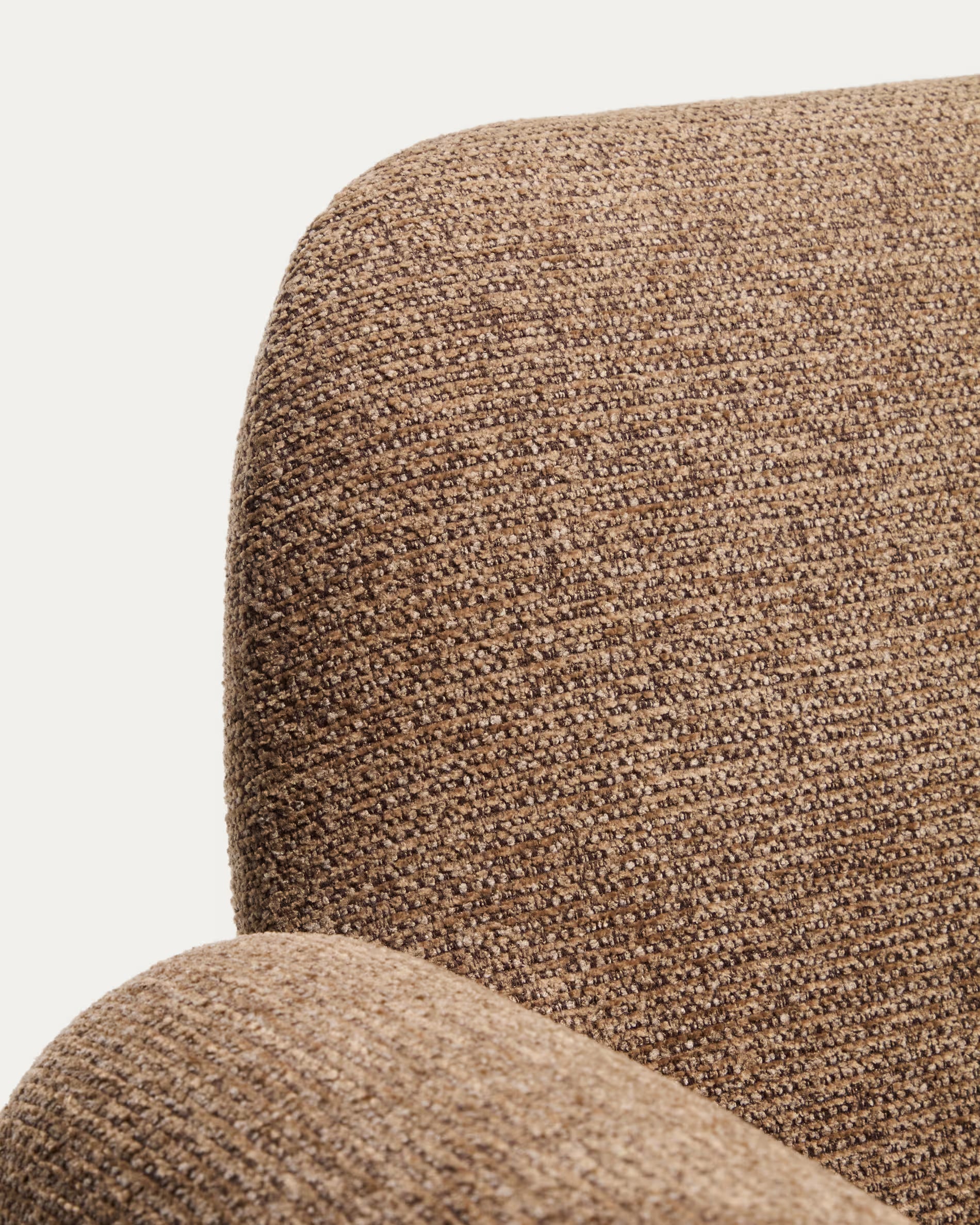 Sessel Japandi Schokoladenbraun Chenille