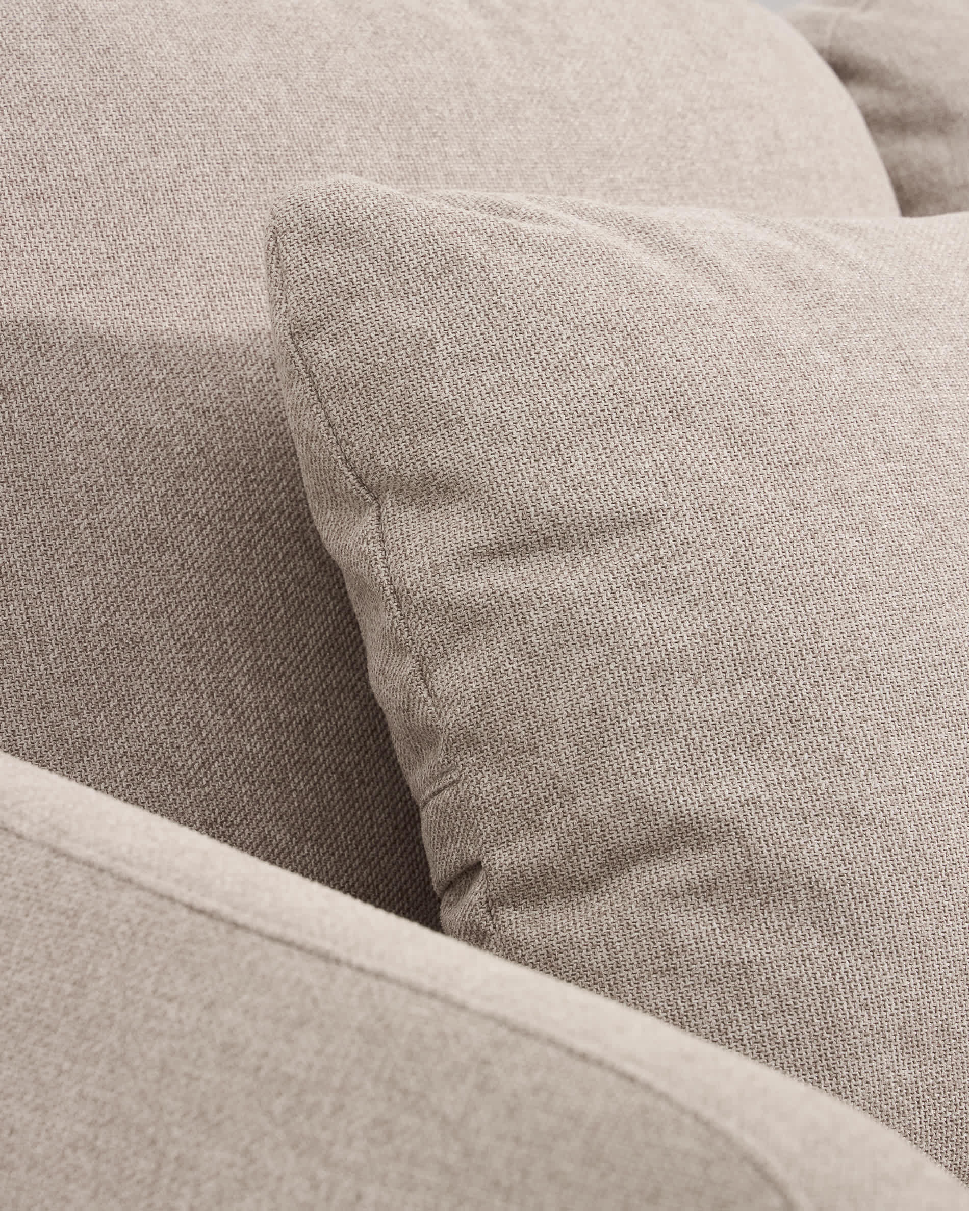 Bettsofa Japandi Beige Chenille 3-Sitzer