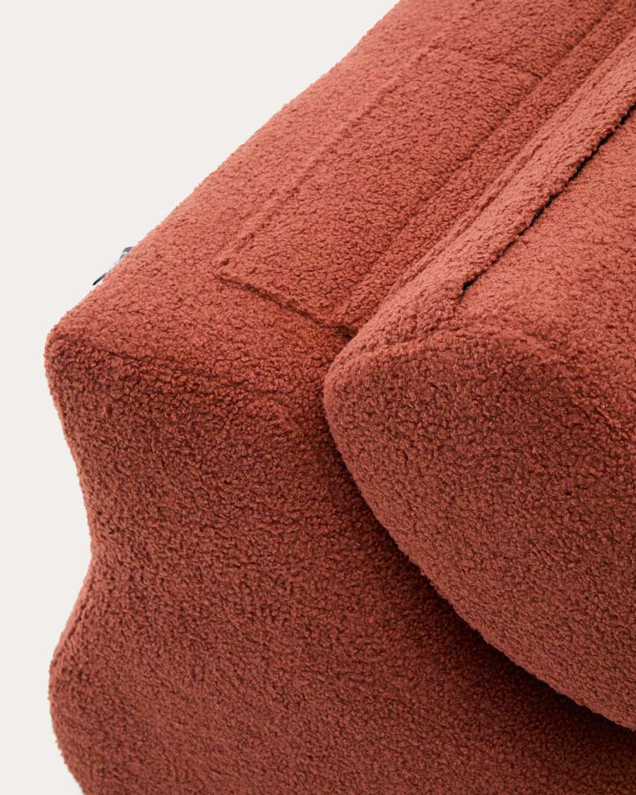 Sessel Japandi Terrakotta Bouclé