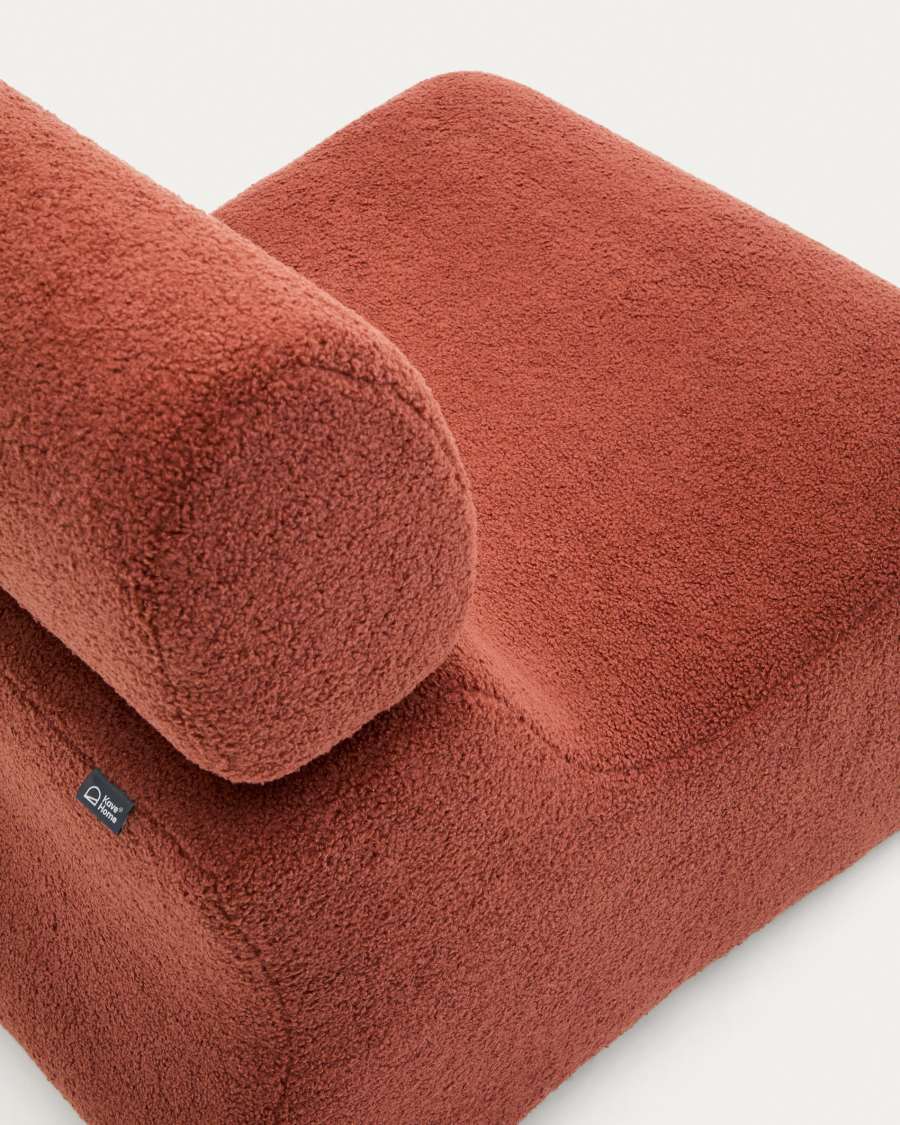 Sessel Japandi Terrakotta Bouclé
